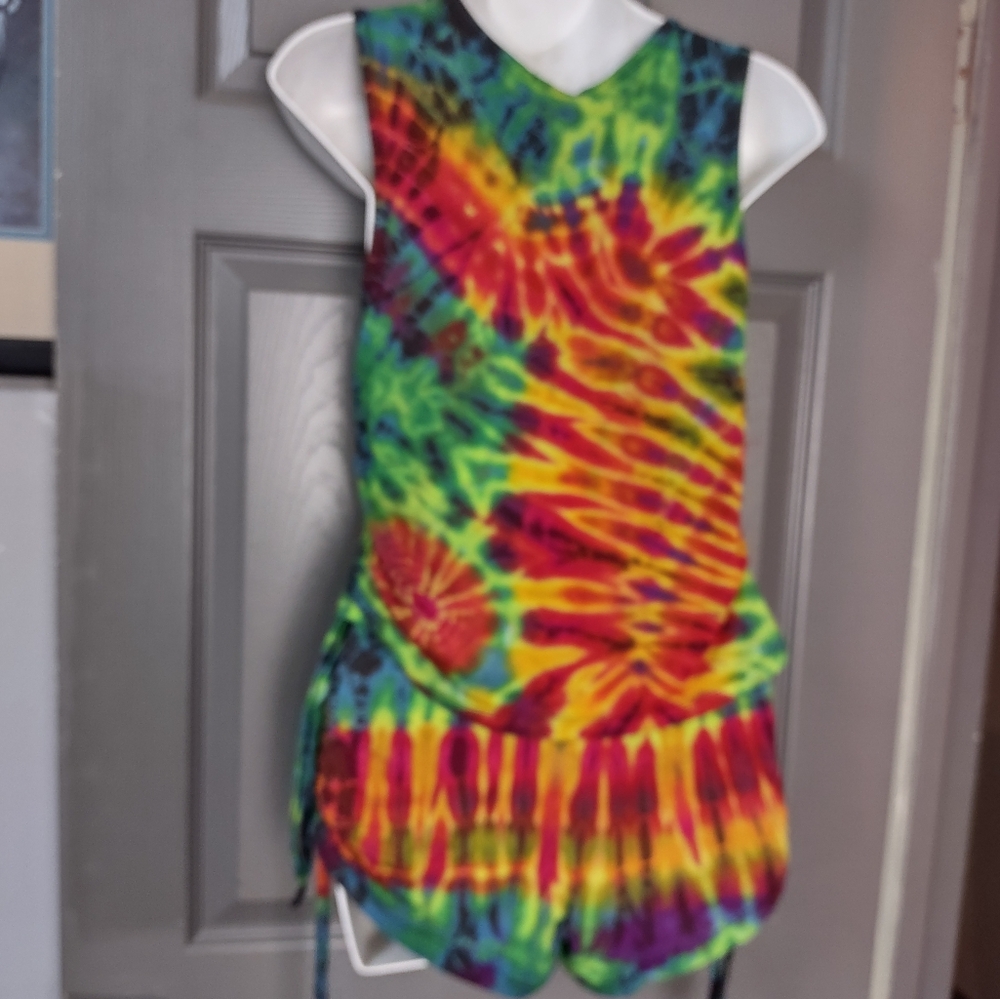 Kathmandu Imports Festival Tye dye Tank top & shorts s M - Picture 6 of 6
